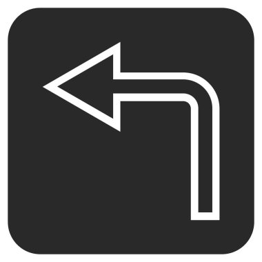 Sol düz kare vektör simge açmak