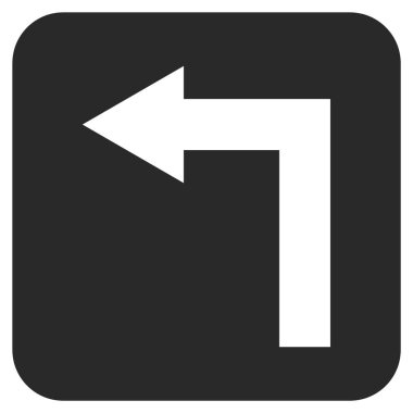 Sol düz kare vektör simge açmak