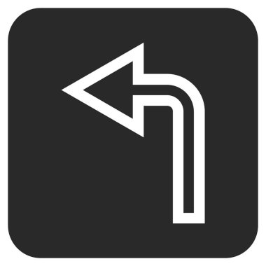 Sol düz kare vektör simge açmak