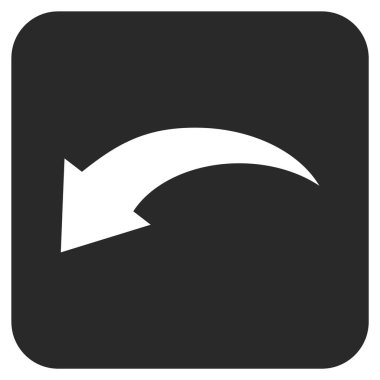 Düz kare vektör simgesi geri al