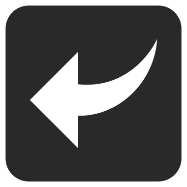 Düz kare vektör simgesi geri al