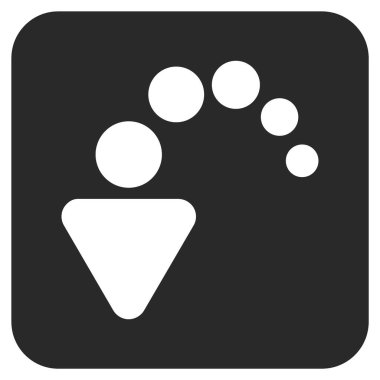 Düz kare vektör simgesi geri al