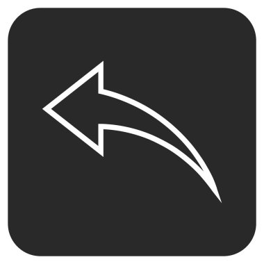 Düz kare vektör simgesi geri al