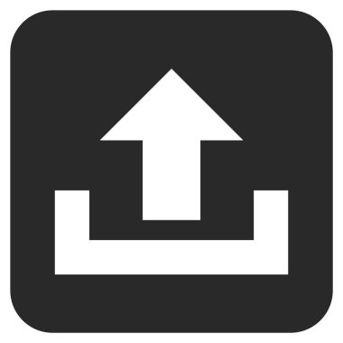 Düz kare vektör simge yüklemek