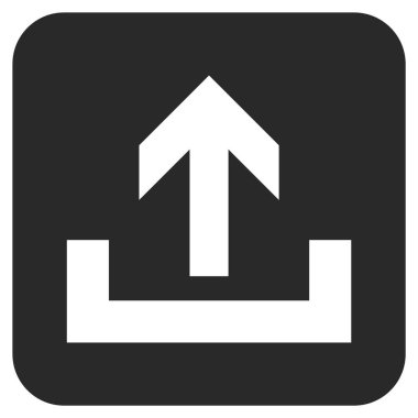 Düz kare vektör simge yüklemek