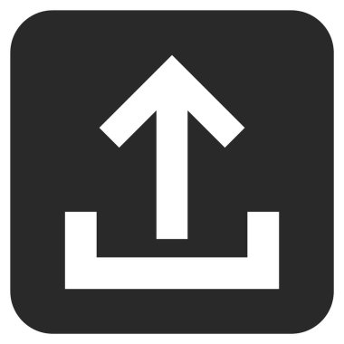 Düz kare vektör simge yüklemek