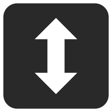 Dikey Exchange oklar düz kare vektör simgesi