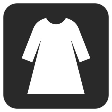 Kadın elbise düz kare vektör simgesi