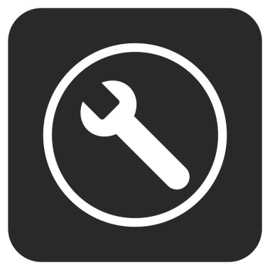 İngiliz anahtarı düz kare vektör simgesi