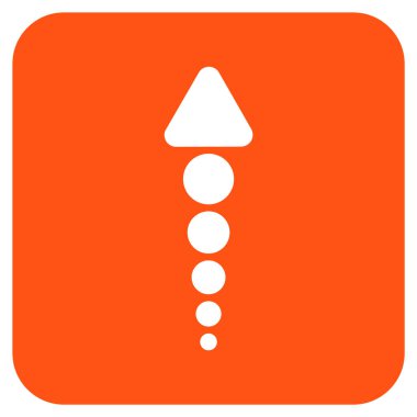 Düz yukarı ok vektör simgesi kare