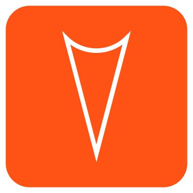 Vektör simge düz aşağı ok ucu kare