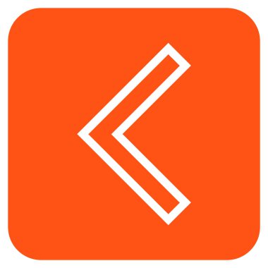 Vektör simge düz sol ok ucu kare