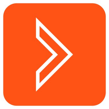 Ok ucu değil düz vektör simgesi kare