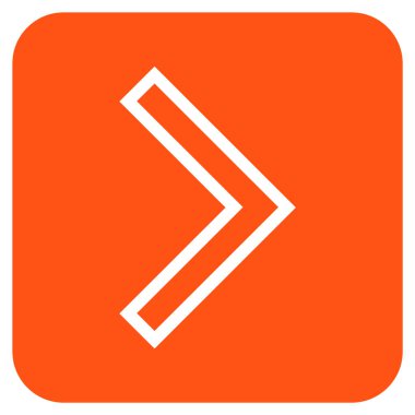 Ok ucu değil düz vektör simgesi kare