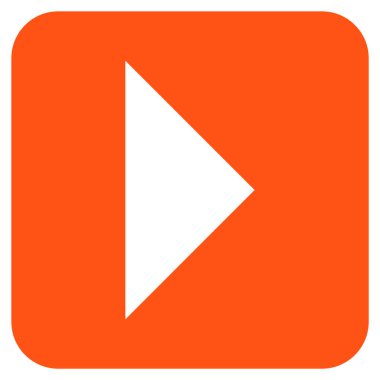 Ok ucu değil düz vektör simgesi kare