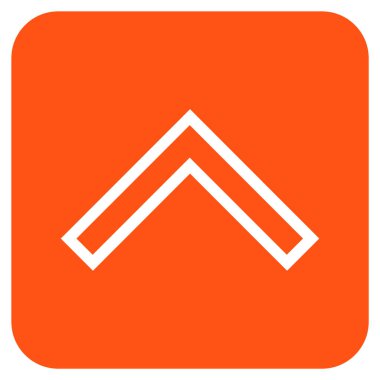 Vektör simge düz yukarı ok ucu kare