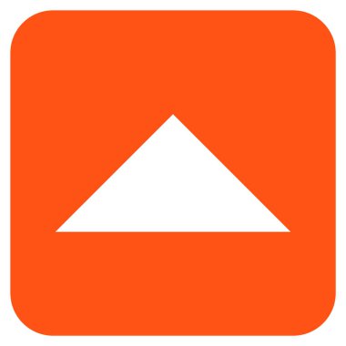 Vektör simge düz yukarı ok ucu kare