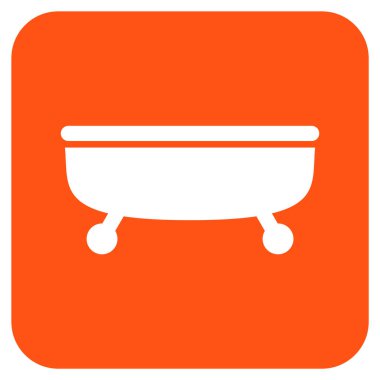 Küvet düz kare vektör simgesi