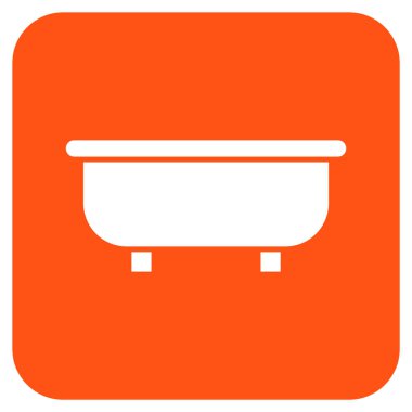 Küvet düz kare vektör simgesi