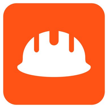 Oluşturucu işçisi düz kare vektör simgesi