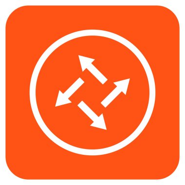 Santrifüj oklar düz kare vektör simgesi