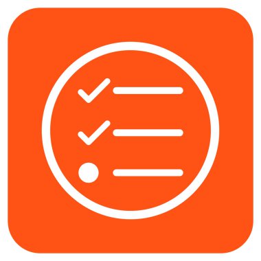 Denetim listesi düz kare vektör simgesi