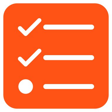 Denetim listesi düz kare vektör simgesi