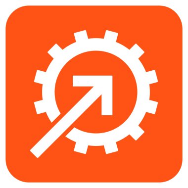 COG Tümleştirme düz kare vektör simgesi