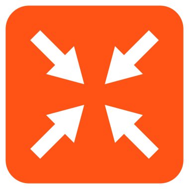 Oklar düz kare vektör simge sıkıştırmak