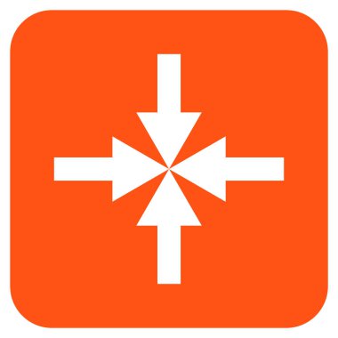 Oklar düz kare vektör simge sıkıştırmak