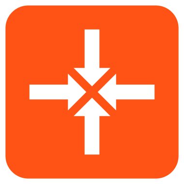 Oklar düz kare vektör simge sıkıştırmak