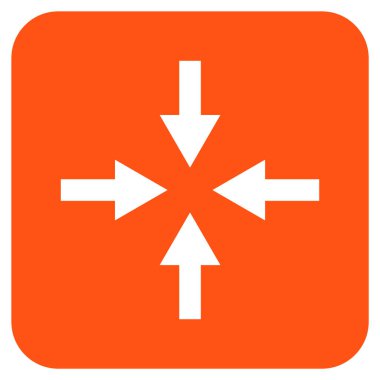 Oklar düz kare vektör simge sıkıştırmak