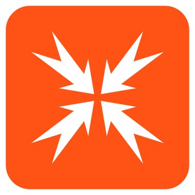 Sıkıştırma OK düz kare vektör simgesi