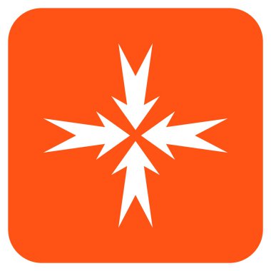 Sıkıştırma OK düz kare vektör simgesi