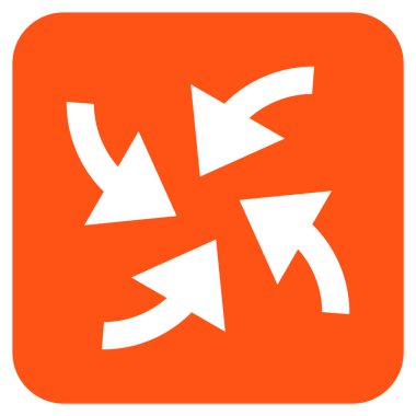 Siklon oklar düz kare vektör simgesi