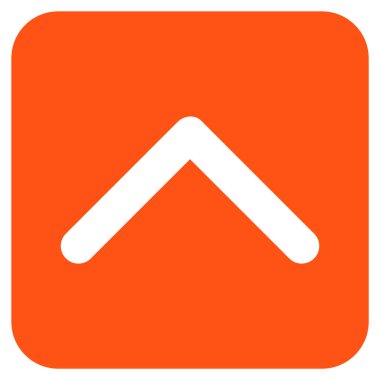 Düz yukarı yön vektör simgesi kare