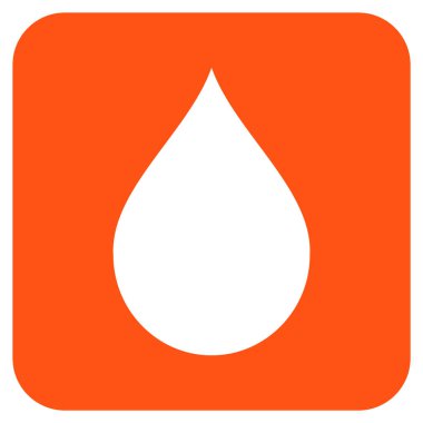 Düz kare vektör simge damla