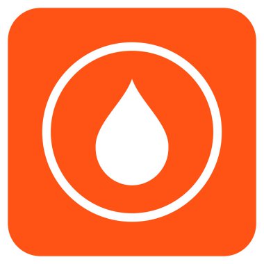 Düz kare vektör simge damla