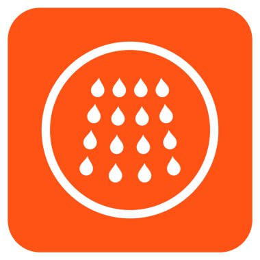 Damla düz kare vektör simgesi