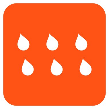 Damla düz kare vektör simgesi