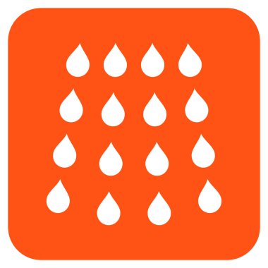 Damla düz kare vektör simgesi