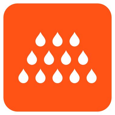 Damla düz kare vektör simgesi