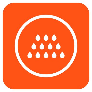 Damla düz kare vektör simgesi