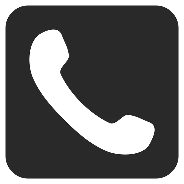 Telefono ricevitore piatto quadrato icona vettoriale — Vettoriale Stock