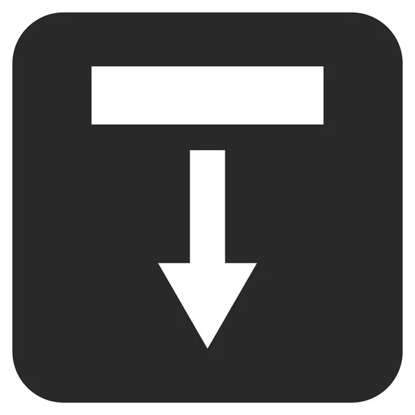 Tire hacia abajo plana cuadrada Vector icono — Vector de stock