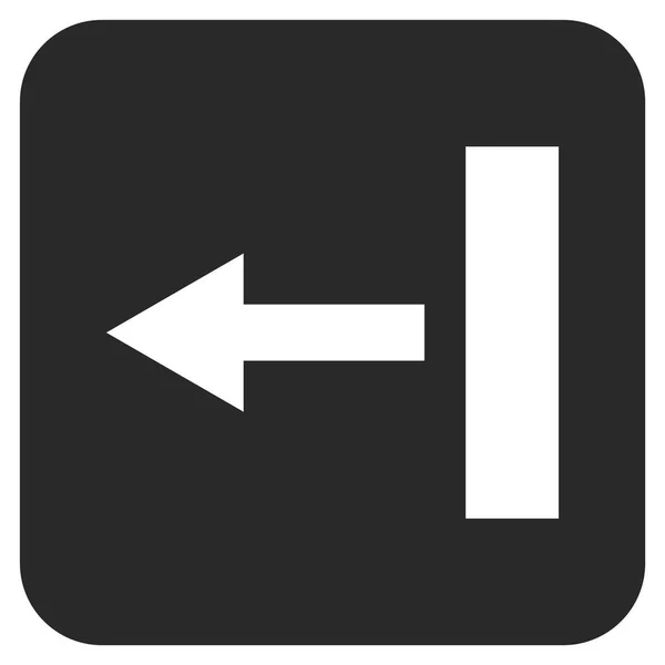 Puxe esquerda plana vetor quadrado ícone — Vetor de Stock