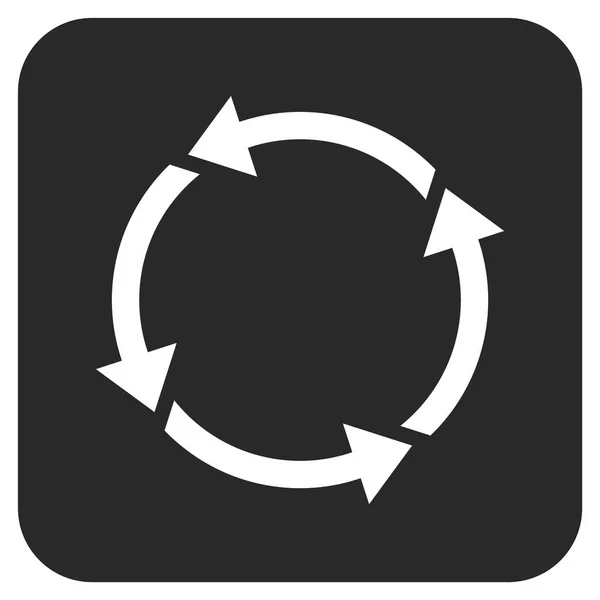 Flache quadratische Vektorsymbole recyceln — Stockvektor