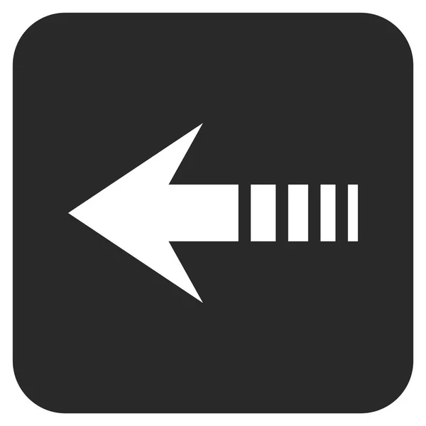 Enviar icono de vector cuadrado plano izquierdo — Vector de stock