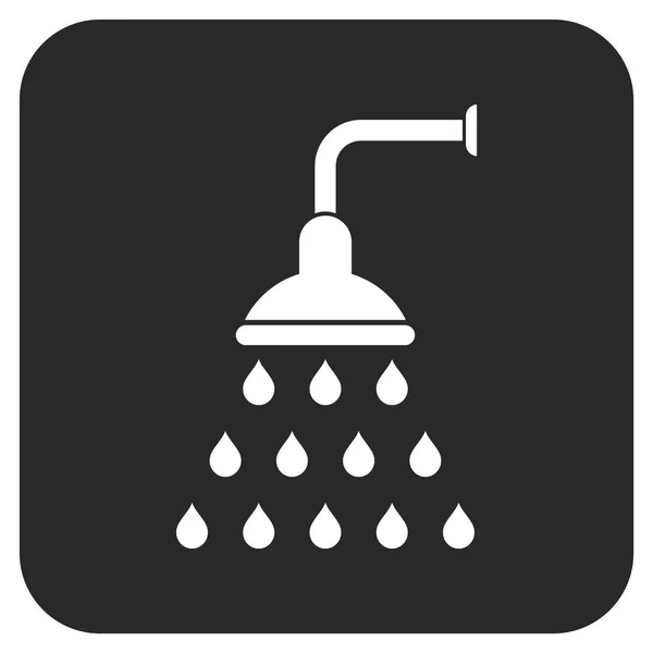 Shower Flat Squared Vector Icon — Stockvector