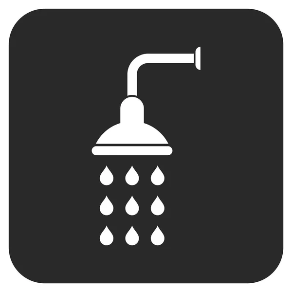 Ícone de vetor quadrado plano de chuveiro —  Vetores de Stock